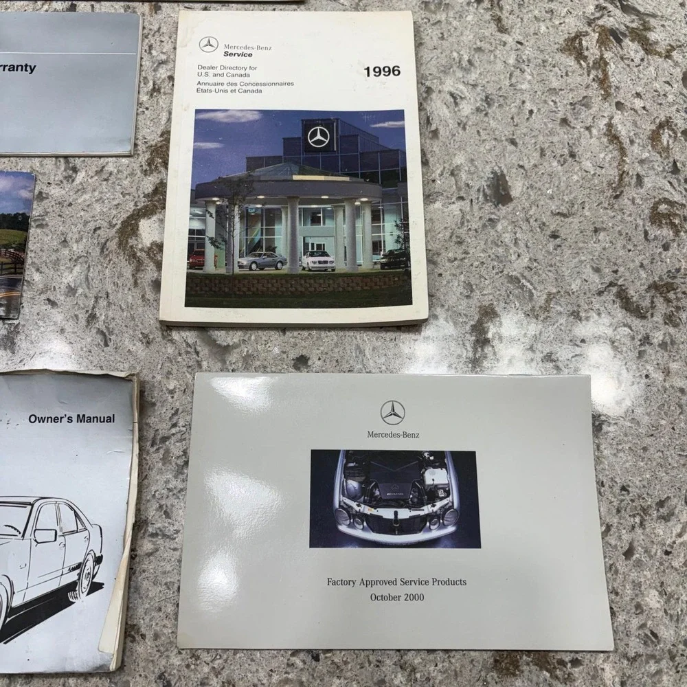 Vintage Mercedes‎ Benz Black Leather Owner Manual Folio E 300 Diesel E 320 E 420